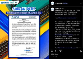 SNPMB 2026 Diluncurkan Lebih Awal, Ketentuan Baru untuk Jalur SNBP