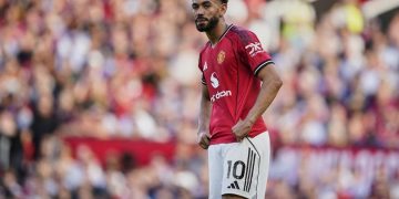 Penyerang Manchester United, Matheus Cunha. (c) AP Photo/Dave Thompson