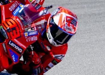 Marc Marquez mencatat waktu terbaik di sesi practice MotoGP San Marino. (AFP/JOSEP LAGO)