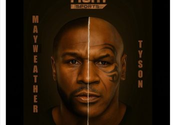 Poster pertarungan Mike Tyson vs Floyd Mayweather Jr di 2026 Foto: Instagram @miketyson