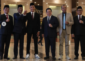 Miliano Jonathans telah resmi menjadi Warga Negara Indonesia (WNI) usai melakukan pengambilan sumpah di kantor Kementerian Hukum, Jakarta, Rabu (3/9) siang WIB. (instagram/@pssi)