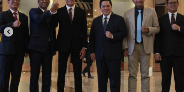 Miliano Jonathans telah resmi menjadi Warga Negara Indonesia (WNI) usai melakukan pengambilan sumpah di kantor Kementerian Hukum, Jakarta, Rabu (3/9) siang WIB. (instagram/@pssi)