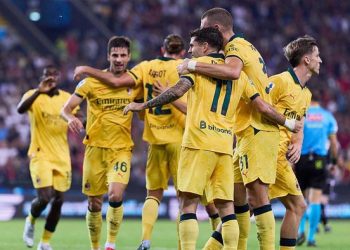 AC Milan menang telak 3-0 atas Udinese di Bluenergy Stadium. Christian Pulisic cetak brace, Fofana sumbang gol, Rossoneri naik ke posisi 3 klasemen Serie A. (Getty Images/Emmanuele Ciancaglini)