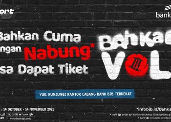bank bjb kolaborasi dengan Vindes hadirkan “Bahkan Voli 3” di Mahaka Square. Tiket bisa didapat dengan menabung lewat program promo bjb.