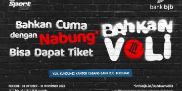 bank bjb kolaborasi dengan Vindes hadirkan “Bahkan Voli 3” di Mahaka Square. Tiket bisa didapat dengan menabung lewat program promo bjb.