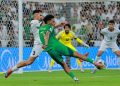 Arab Saudi vs Irak dalam penentuan lolos ke Piala Dunia 2026. (REUTERS/Stringer)