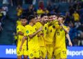 Para pemain Timnas Malaysia selebrasi seusai menghancurkan Vietnam dalam Kualifikasi Piala Asia 2027 di Stadion Bukit Jalil, Kuala Lumpur, 10 Juni 2025. (INSTAGRAM.COM/FAMALAYSIA)