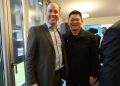 Ketua Umum NOC Indonesia, Raja Sapta Oktohari (kanan), bersama dengan pengacara Claude Ramoni bertemu dengan IOC. (NOC Indonesia/Tetuko Mediantoro)