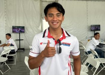 Pembalap Honda Team Asia, Mario Suryo Aji.