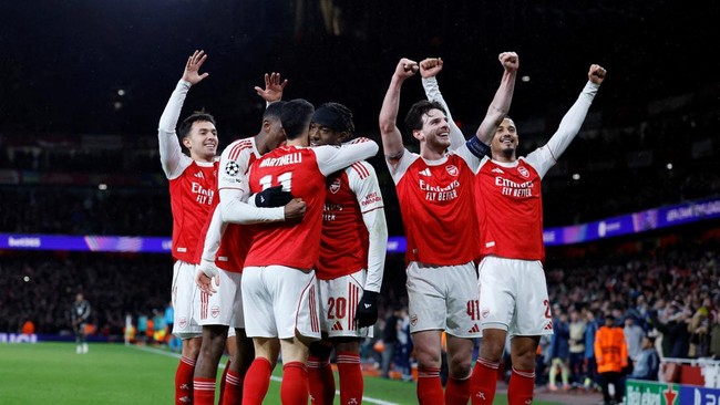 Arsenal sukses mengalahkan Bayern Munchen di Liga Champions. (Action Images via Reuters/Peter Cziborra)