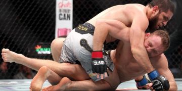 Islam Makhachev menang angka mutlak atas Jack Della Maddalena. ( Getty Images via AFP/ISHIKA SAMANT)