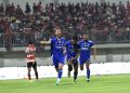 Selebrasi pemain Persib usai mencetak gol ke gawang Madura United. (Foto: Official Persib)