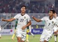 Rafael Struick mencetak satu gol ke gawang Mali U-23, Selasa (18/11) malam. (Antara Foto/Yulius Satria Wijaya)