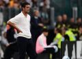 Pelatih Inter Milan, Cristian Chivu, bereaksi dalam laga Serie A Italia antara Juventus dan Inter Milan di stadion Allianz di Turin, Italia utara, pada 13 September 2025.(AFP/MARCO BERTORELLO)