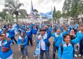 Ratusan SPN Jabar Tuntut Upah Minimum 2026 segera ditetapkan regulasinya. Ketua SPN Dadan Sudiana: Keterlambatan menghambat negosiasi struktur skala upah buruh berkeluarga. (Eci/pasjabar)