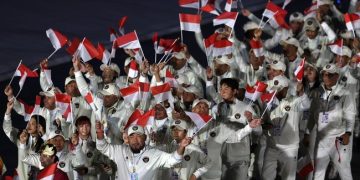 Ilustrasi kontingen Indonesia di SEA Games 2025. (REUTERS/Chalinee Thirasupa)