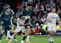 Manchester City berhasil melakoni kemenangan comeback atas Real Madrid di Santiago Bernabeu. (OSCAR DEL POZO / AFP)