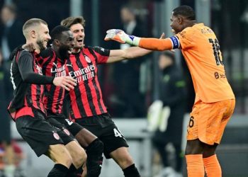 AC Milan berhasil mengalahkan Lazio. (REUTERS/Daniele Mascolo)