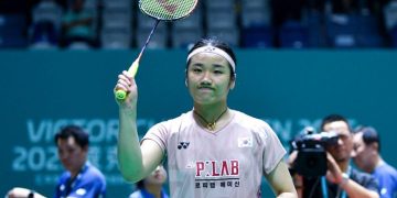 Unggulan pertama, An Se-young nyaris saja kalah pada babak pertama Malaysia Open 2026. (AFP)