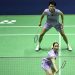 Ganda campuran China, Cheng Xing/Zhang Chi, tersingkir dari Indonesia Masters 2026 usai kalah dari Hee Yong Kai Terry/Gloria Emanuelle Widjaja. (BERTRAND GUAY/AFP)