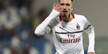 Winger AC Milan, Samu Castillejo. (TWITTER.COM/ACMILAN_BRASIL)