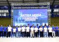Satria Muda Pertamina Bandung resmi luncurkan tim dan jersei musim 2026 di GOR C-Tra Arena. Abraham Damar Grahita siap bawa gelar juara ke Bandung! (Eci/pasjabar)