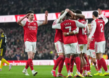 Superkomputer Opta merilis prediksi terbaru terkait juara Liga Inggris setelah Arsenal dikalahkan Manchester United 3-2. (AP/AP)