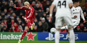 Liverpool pesta gol 6-0 lawan Qarabag di Liga Champions 2026. (AFP)