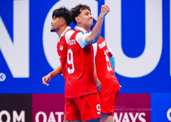 Timnas Futsal Indonesia lolos ke perempat final Piala Asia 2026 usai bekuk Kyrgyzstan 5-3. (Instagram/@timnasfutsal)