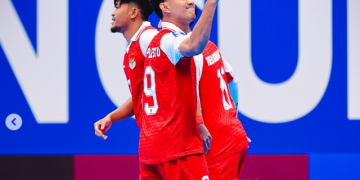Timnas Futsal Indonesia lolos ke perempat final Piala Asia 2026 usai bekuk Kyrgyzstan 5-3. (Instagram/@timnasfutsal)