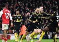 Gol penentu kemenangan MU atas Arsenal dicetak oleh Matheus Cunha. Foto: REUTERS/Dylan Martinez