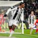 Momen selebrasi Jonathan David setelah mencetak gol kedua timnya dalam laga Serie A antara Juventus vs Cremonese di Turin, 13 Januari 2026 (c) Fabio Ferrari/LaPresse via AP
