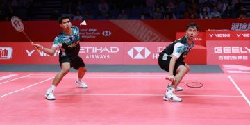 Sabar/Reza lolos ke babak semifinal Indonesia Masters 2026 usai kalahkan ganda Malaysia. (Arsip PBSI)