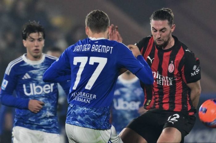 Walaupun mendominasi permainan, Como kalah 1-3 dari AC Milan dalam laga Liga Italia, Kamis (15/1/2026) di Stadion Giuseppe Sinigaglia. (STEFANO RELLANDINI/AFP)