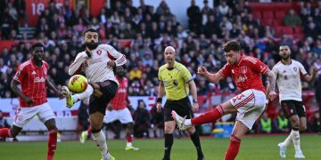 Pertandingan antara Nottingham Forest versus Liverpool di ajang Liga Inggris 2025/2026. (Ben STANSALL / AFP)