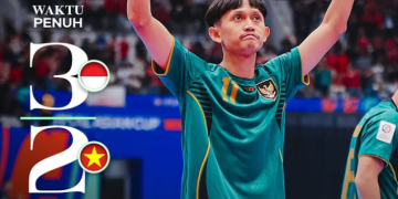 Indonesia menang 3-2 atas Vietnam di perempat final Piala Asia Futsal 2026. (instagram/@timnasfutsal)