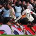 Rio Ngumoha (kanan) merayakan gol Alexis Mac Allister di laga Nottingham Forest vs Liverpool, Minggu (22/02/2026). (c) AP Photo/Dave Shopland