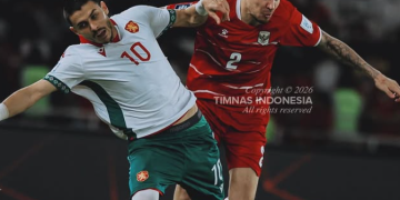 Timnas Indonesia gagal menjuarai FIFA Series 2026 setelah kalah tipis 0-1 dari Bulgaria di SUGBK. Gol penalti Marin Petkov menjadi penentu kemenangan tim tamu. (instagram/@timnasindonesia)
