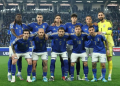 Skuad timnas Italia 2025/2026 saat menang 2-0 atas Irlandia Utara dalam babak playoff Piala Dunia 2026 di Stadion Atleti Azzurri D'Italia, Bergamo, Jumat (27/3/2026) dini hari WIB. (FIGC)