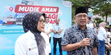 PT Bio Farma memberangkatkan 505 peserta mudik gratis 2026 menggunakan 11 unit bus ke Jawa Tengah dan Jawa Timur. Program ini dilepas langsung oleh Wali Kota Bandung, M. Farhan. (PT Bio Farma )