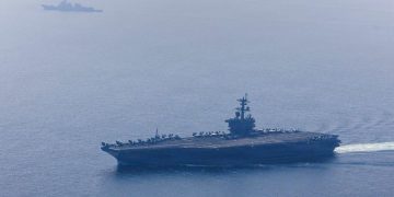 Foto: Ilustrasi kapal induk AS (via REUTERS/U.S. Navy