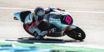 Aksi Veda Ega Pratama di Moto3 2026. (Dok. Honda Team Asia)