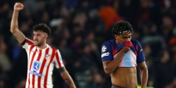 Atletico Madrid mengalahkan Barcelona di Camp Nou. (REUTERS/Albert Gea)