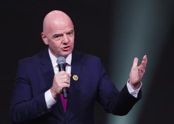 Gianni Infantino menegaskan Iran akan tampil di Piala Dunia 2026 dan bermain di Amerika Serikat. (Karim JAAFAR / AFP)